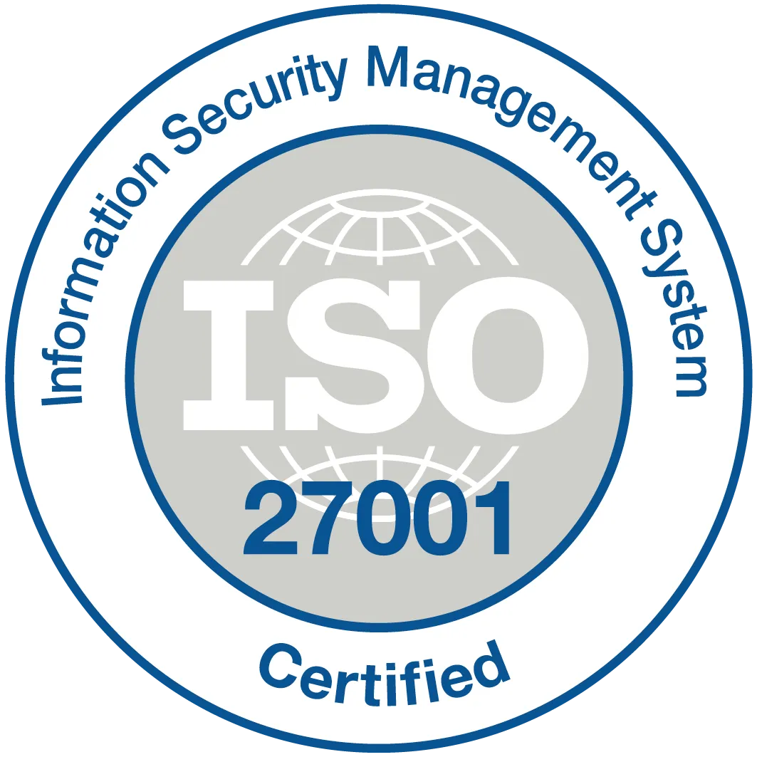 ISO/IEC 27001 certified